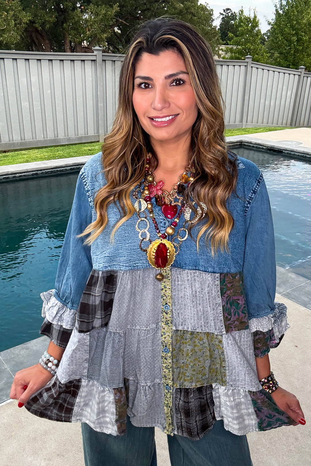 Just My Style Tunic - 100% Cotton - Grey