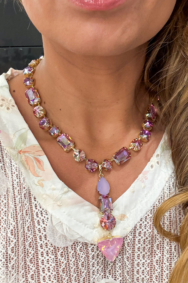 WAFA Austrian Crystal Necklace - 4 Crystal Pendant