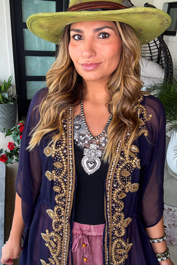 AHB EXCLUSIVE:  All That You Ever Dreamed Kimono - Navy -
