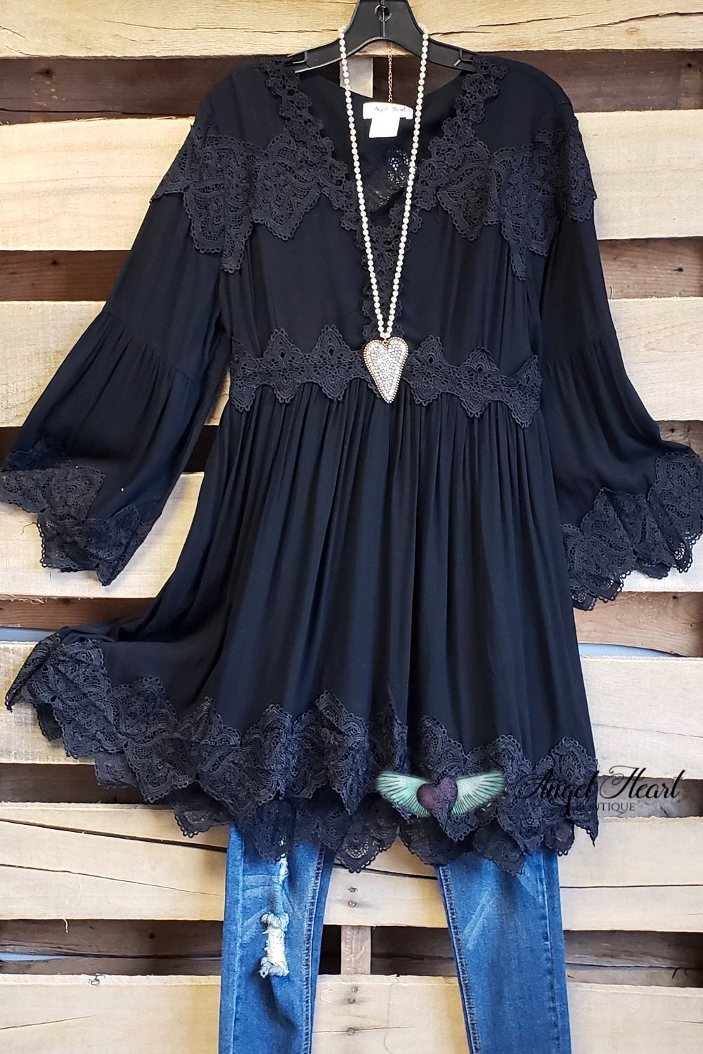AHB EXCLUSIVE - The Most Beautiful Top - Black [product type] - Angel Heart Boutique