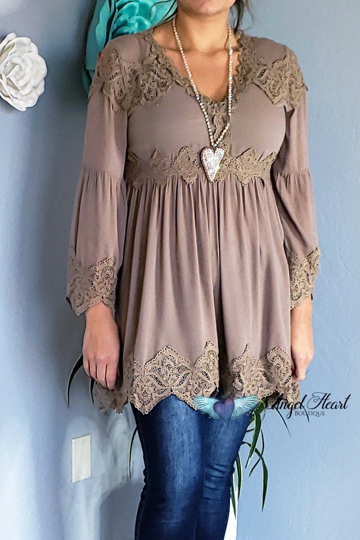 AHB EXCLUSIVE - The Most Beautiful Top - Mocha [product type] - Angel Heart Boutique