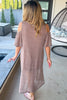 All The Above Cold Shoulder Dress - Brown