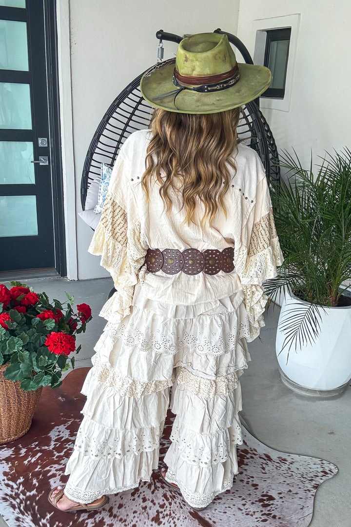 Ruffled Romance Pants - Taupe