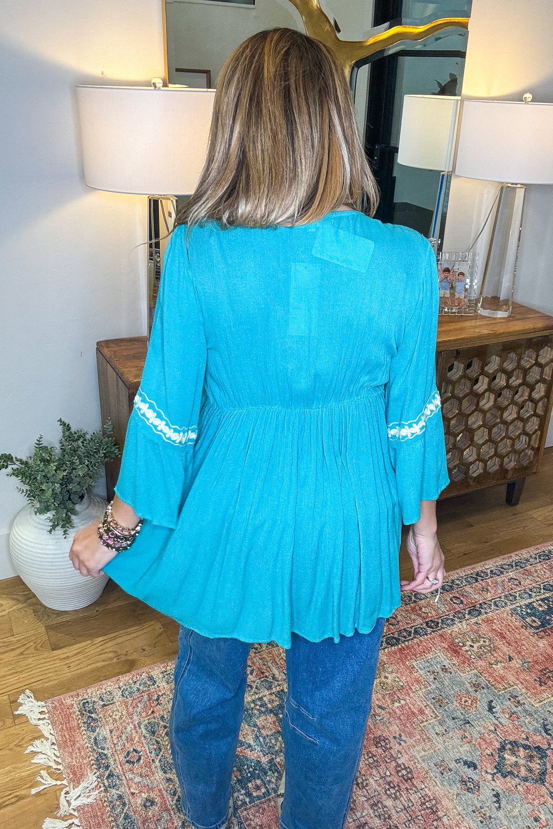 AHB EXCLUSIVE: Sparkling Smiles Tunic - Aqua