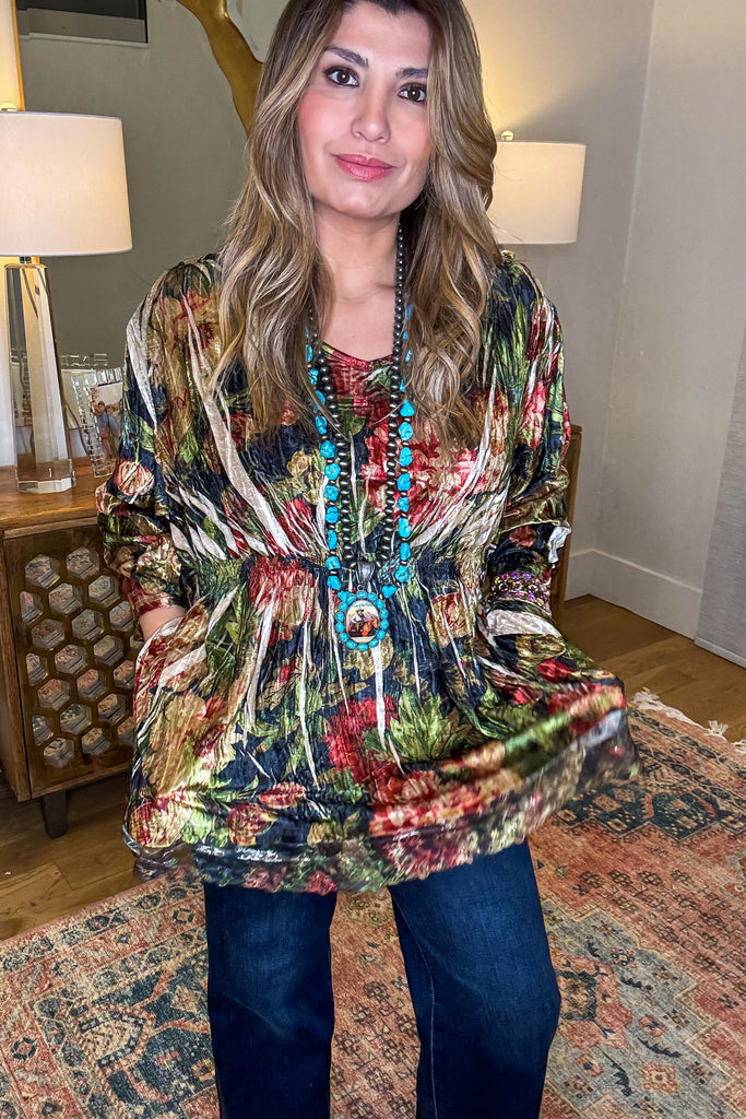 Velvet Garden Boho Tunic Top - SALE