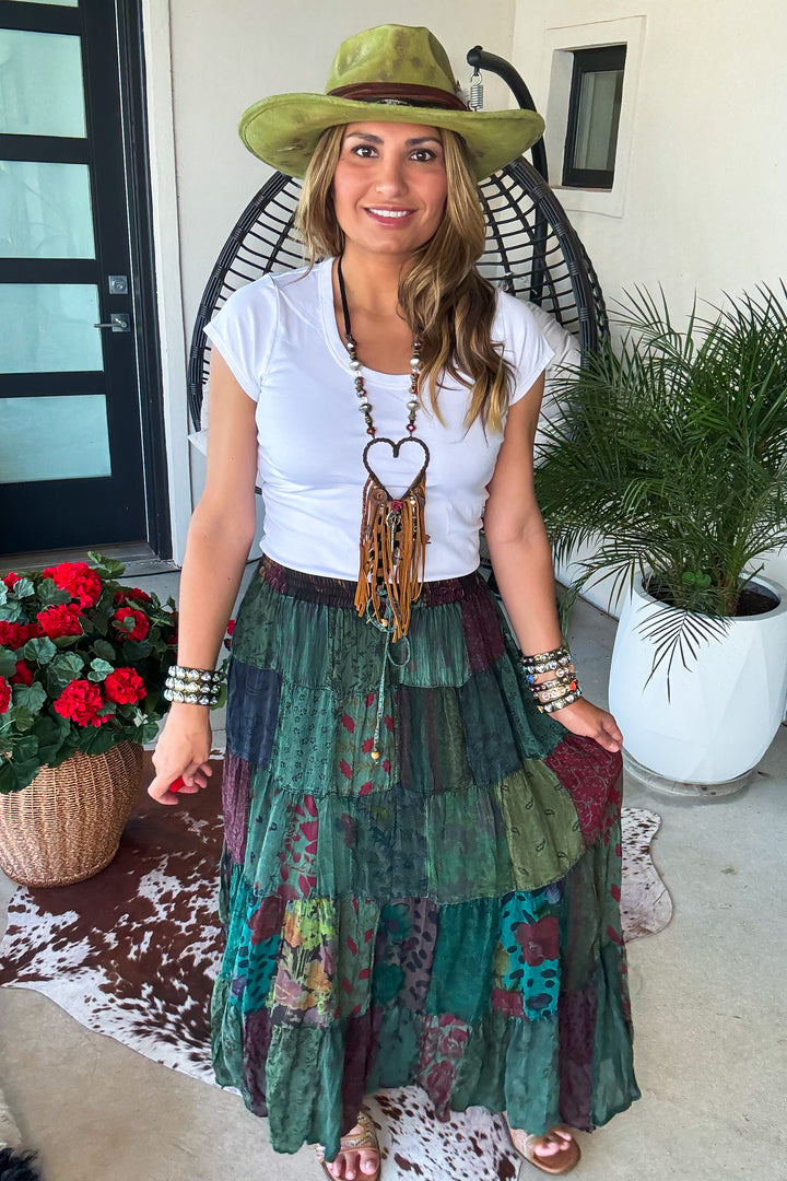 PRE ORDER: Dreaming Of Tomorrow Elastic Waist Maxi Skirt - Basil