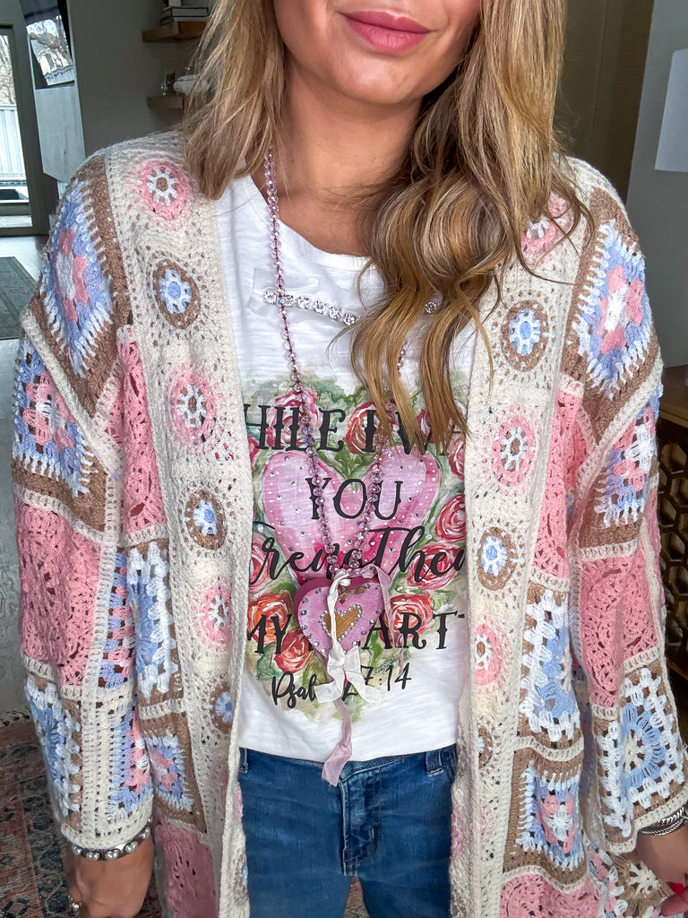 Boho Patchwork Crochet Cardigan