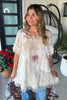 Rosy Lace Reverie Dress - 100% Cotton - Ivory