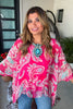 Paisley Palace Silk Top -  Pink - Made in Italy