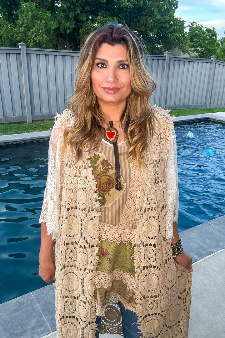 PRE ORDER:Soulful Feeling Vest Duster - 100% COTTON - MADE IN USA