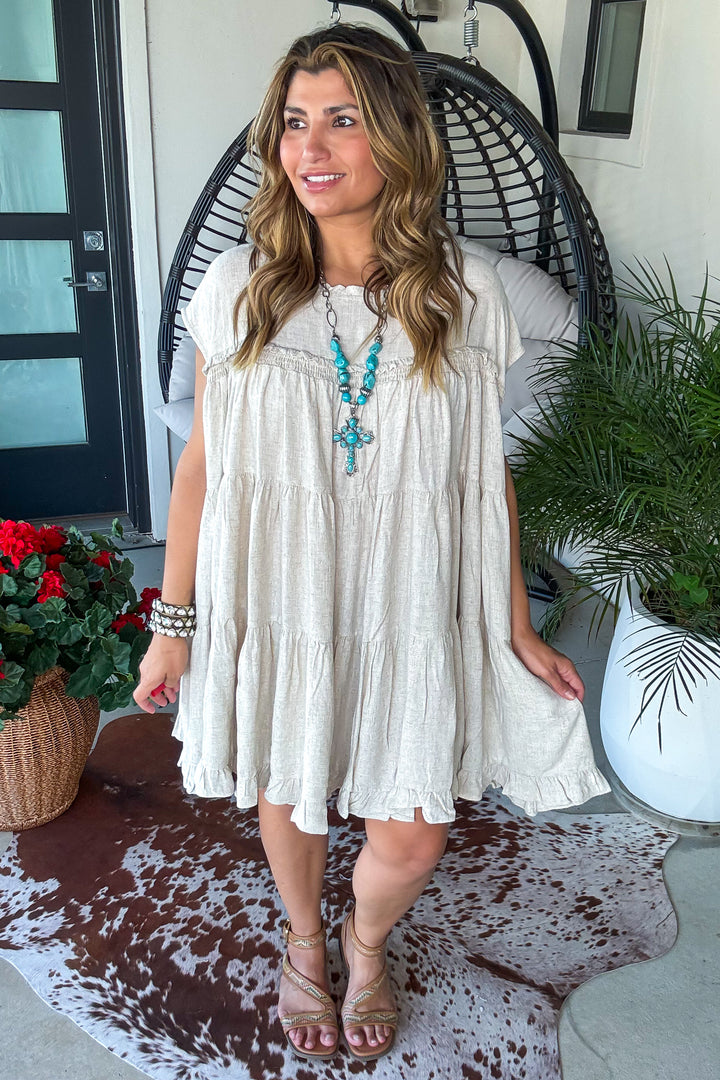 Juniper Grace Oversized Tunic/Dress - Oatmeal