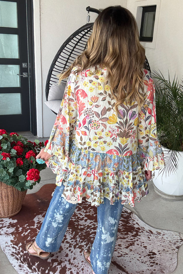 Wild Radiance Tunic - 100% Cotton -Cream