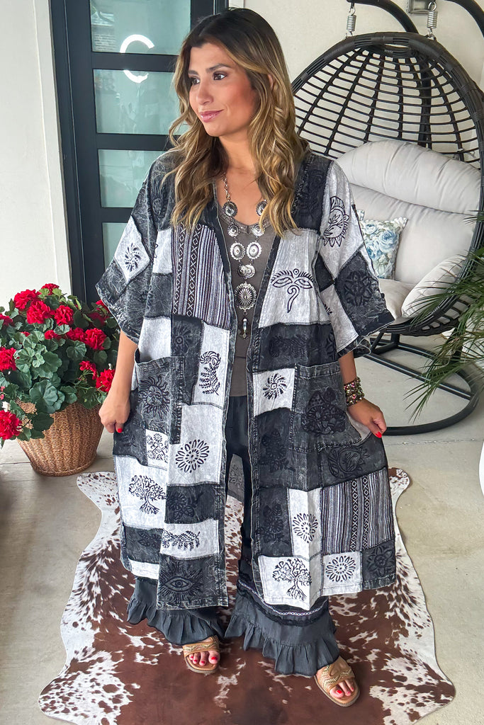 Wildwood Grove Duster - 100%Cotton - Black