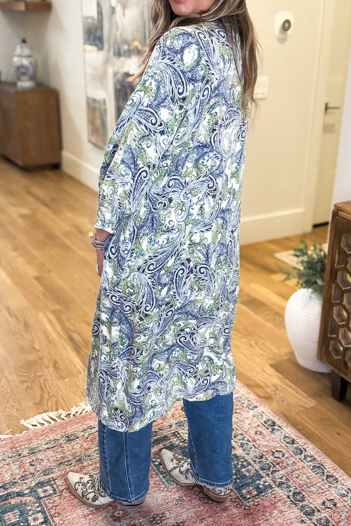 First Light Cardigan - Blue Denim Detail