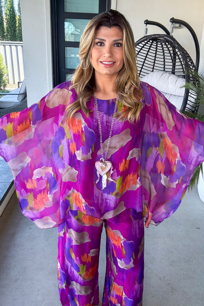 A Rush Of Radiance Silk Stretch Top – Made in Italy