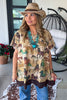 Wild Spirit Horse Print Cotton Linen Top – Made in USA