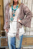 Desert Lace Dream Cardigan - Brown