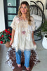 Rosy Lace Reverie Dress - 100% Cotton - Ivory