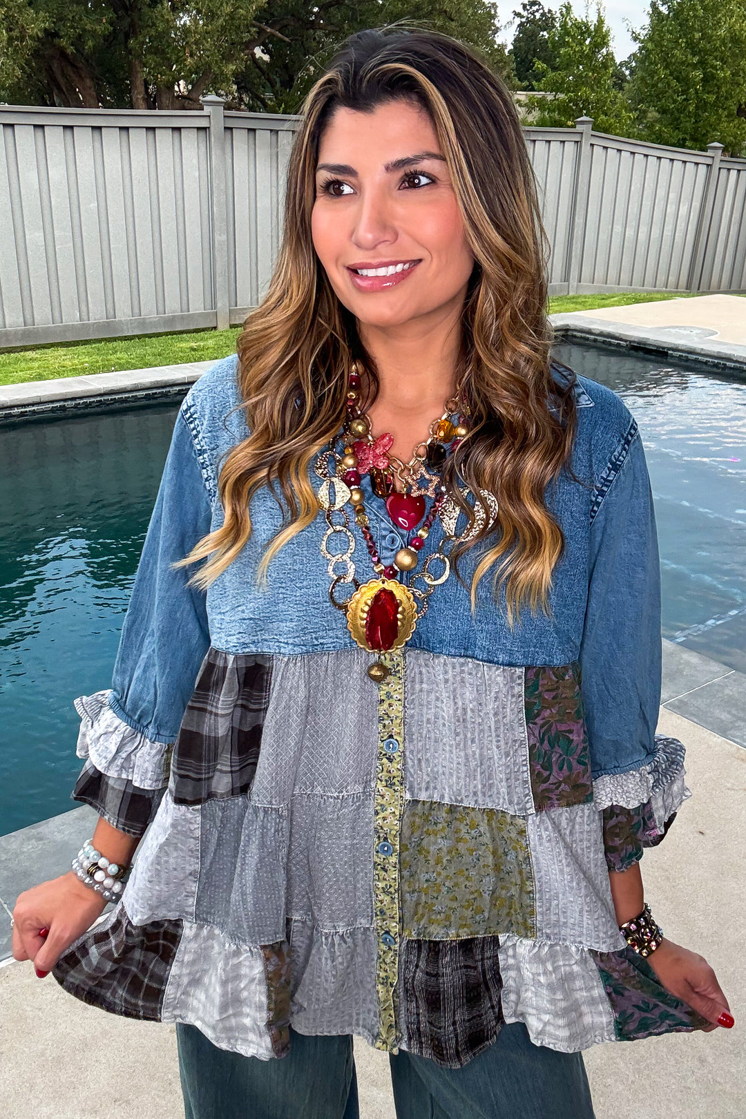 Just My Style Tunic - 100% Cotton - Grey