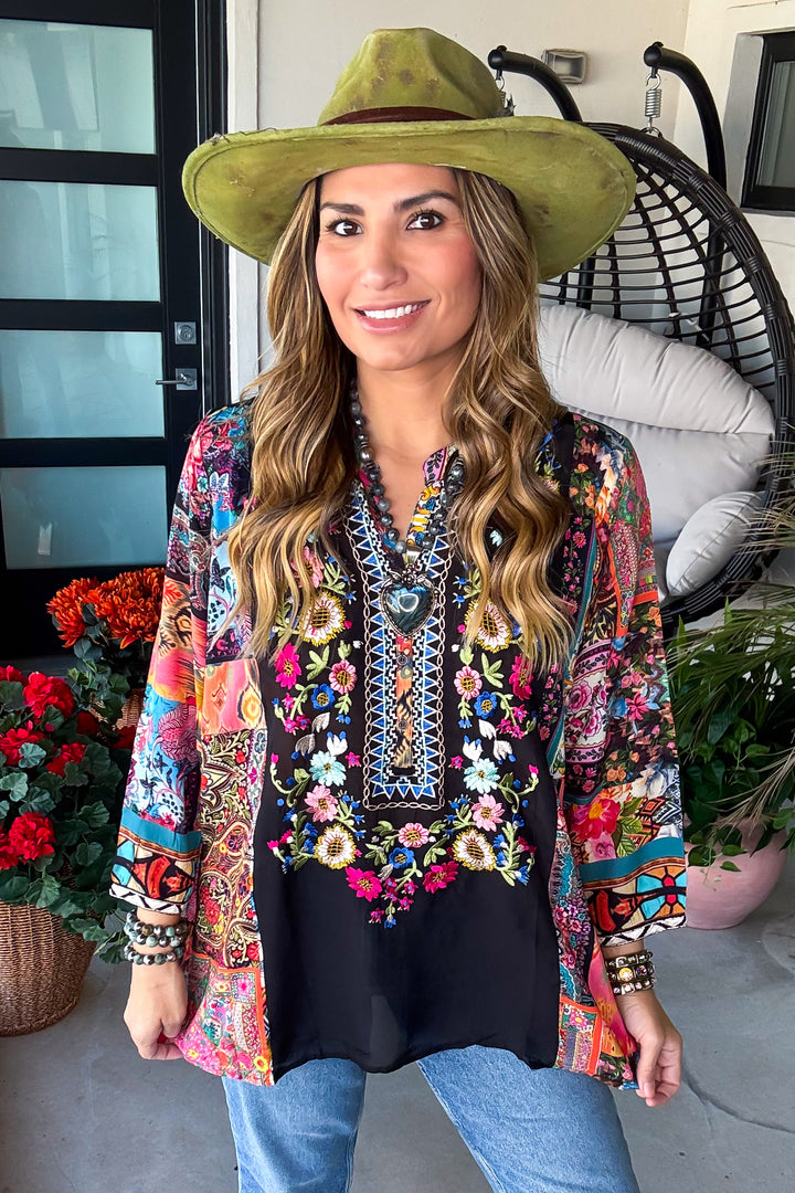 Joyous Garden Top - Black