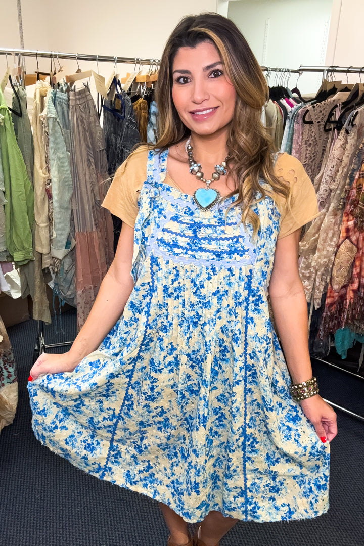 Songbird Blue Dress - 100% Cotton