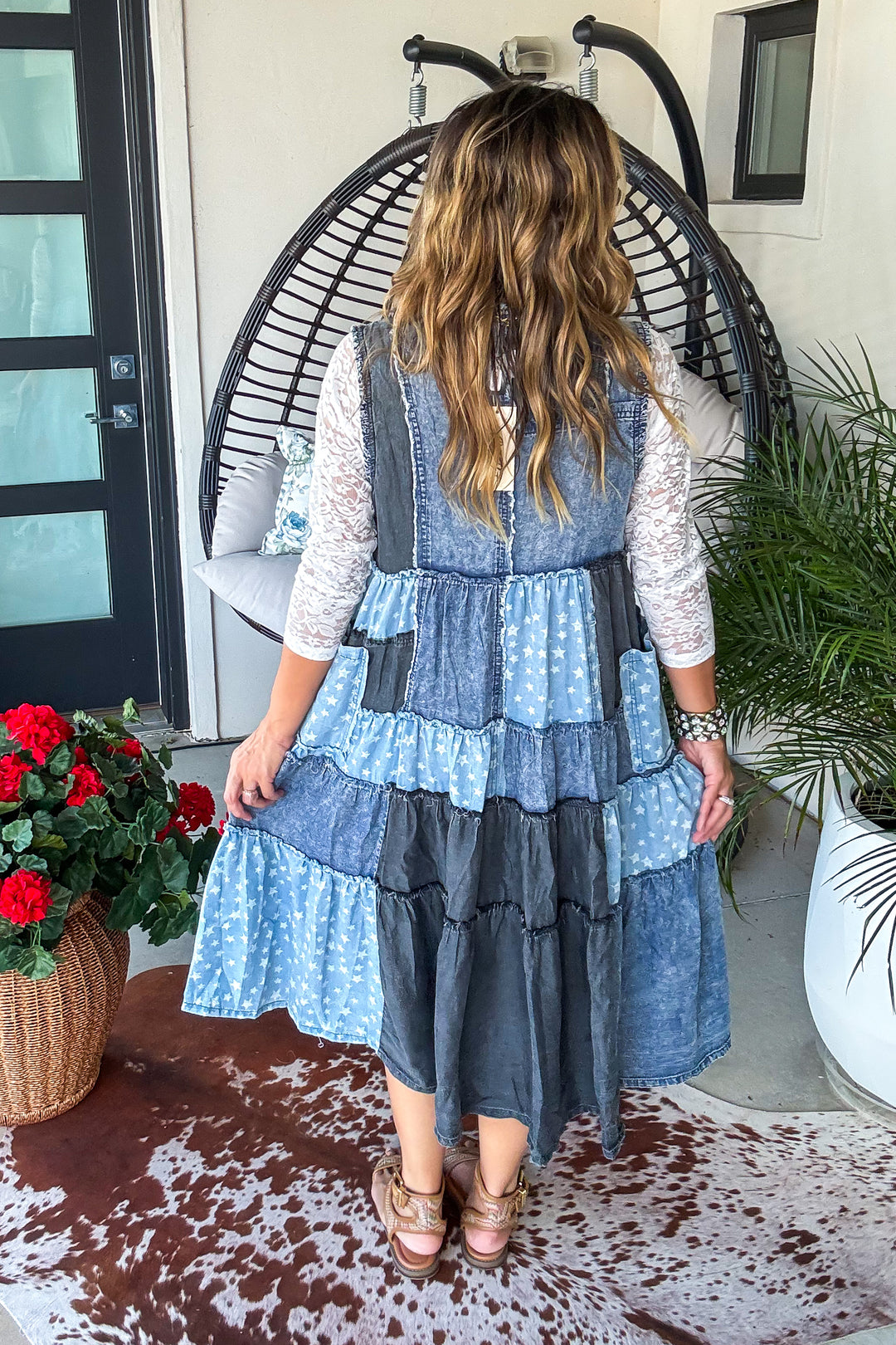 Star Bright Vest/Dress - Denim