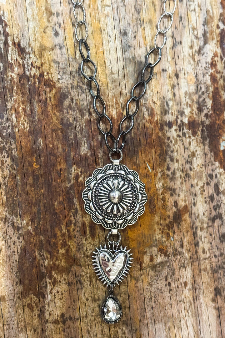 Hearts Desire Concho Necklace