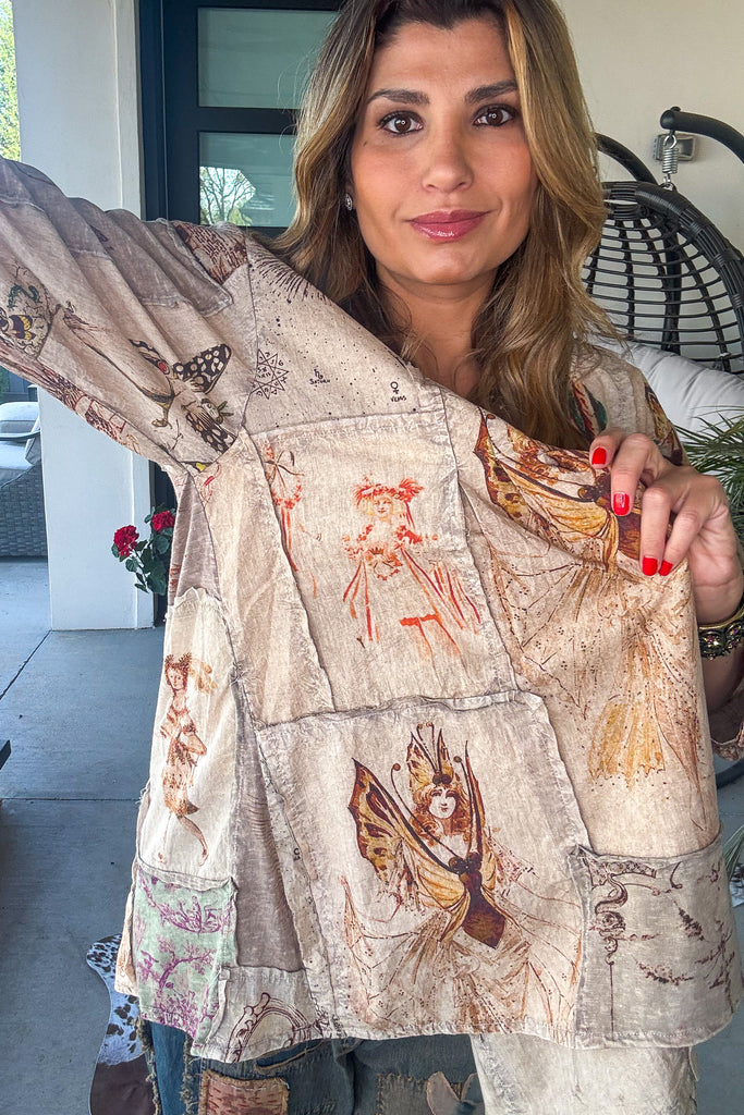 Renaissance Court Patchwork Tunic - 100% Cotton