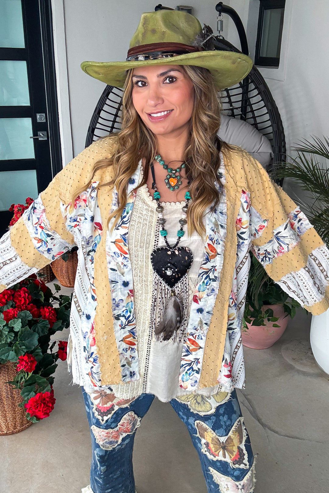 Golden Honey Cardigan - 100% Cotton - Gold