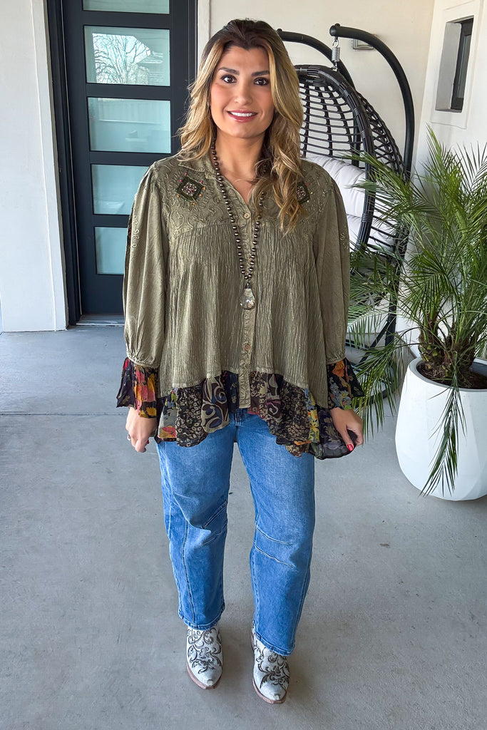 PRE ORDER: Dreams That Come True Oversize Top  - Gravel