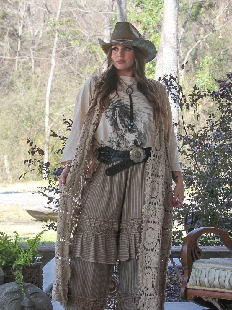 PRE ORDER:Soulful Feeling Vest Duster - 100% COTTON - MADE IN USA