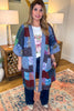 The Nepal Oversized Kimono - 100% Cotton - Blue