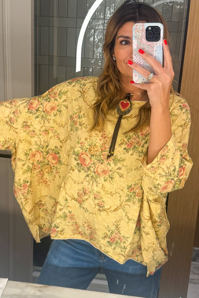 PRE ORDER: Vintage Garden Oversized Top - 100% Cotton