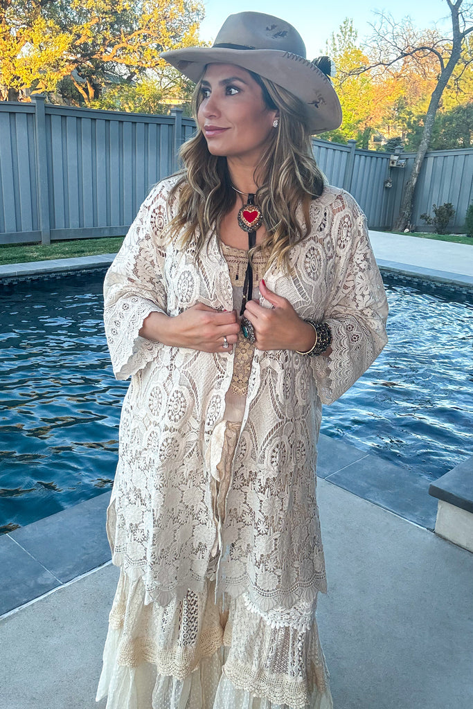 Timeless Grace Lace Duster - 100% COTTON - MADE IN USA