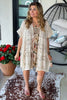 Starlit Sand Tie Front Cardigan - 100% Cotton - Natural
