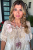 Rosy Lace Reverie Dress - 100% Cotton - Ivory