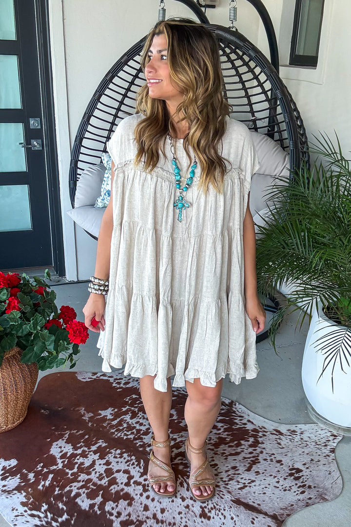 Juniper Grace Oversized Tunic/Dress - Oatmeal