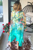 Midnight in Positano Silk Tunic - Made in Italy  - Aqua