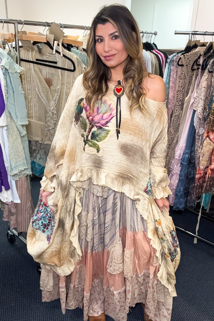 Ragged Rose Skirt -100% Cotton