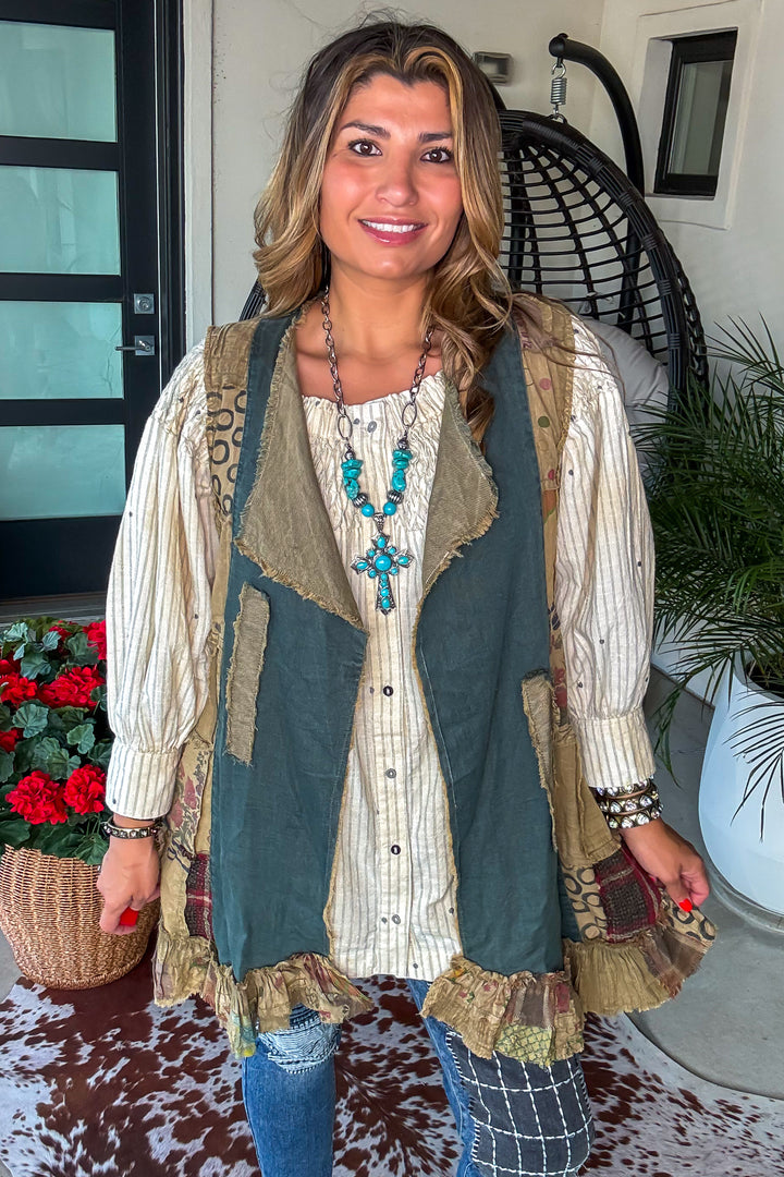 Rusticana Patchwork Vest - 100% Cotton