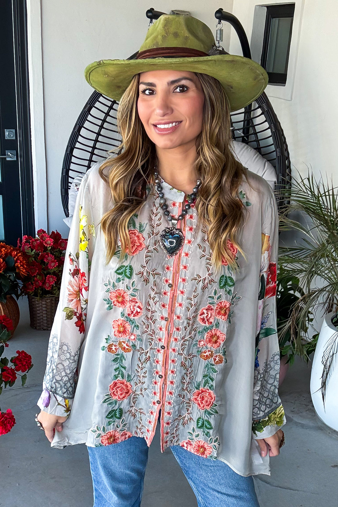 Meadow Dreaming Top - Grey