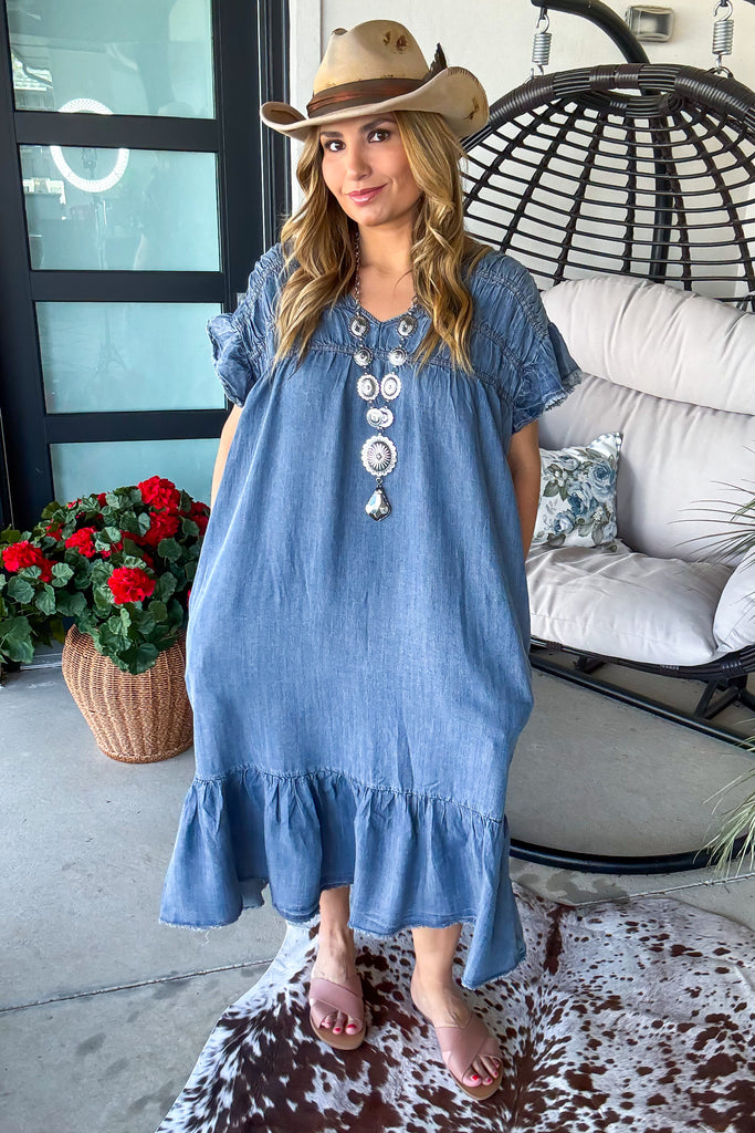 Forever Indigo Oversized Dress - Denim