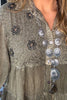 Gathering Sweetness Blouse - Gravel