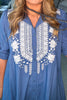 AHB EXCLUSIVE: Here When You Need Me Dress - Denim Blue