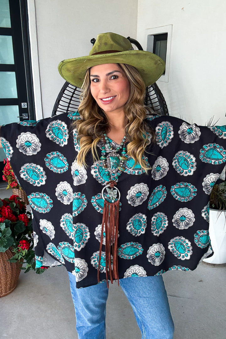 Concho Oversized Top Linen Feel - 100% Cotton