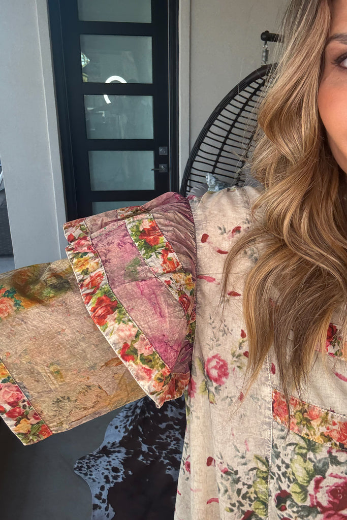 Blush Cottage Bloom Dress - 100% Cotton