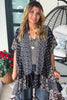Sheer Love Oversized Kimono - Black Mix