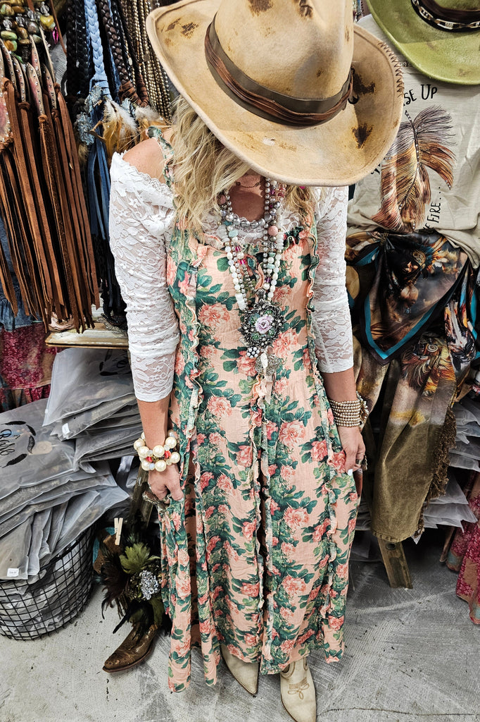 PRE ORDER: Roses and Dreams Maxi Dress - 100% Cotton - MADE IN USA