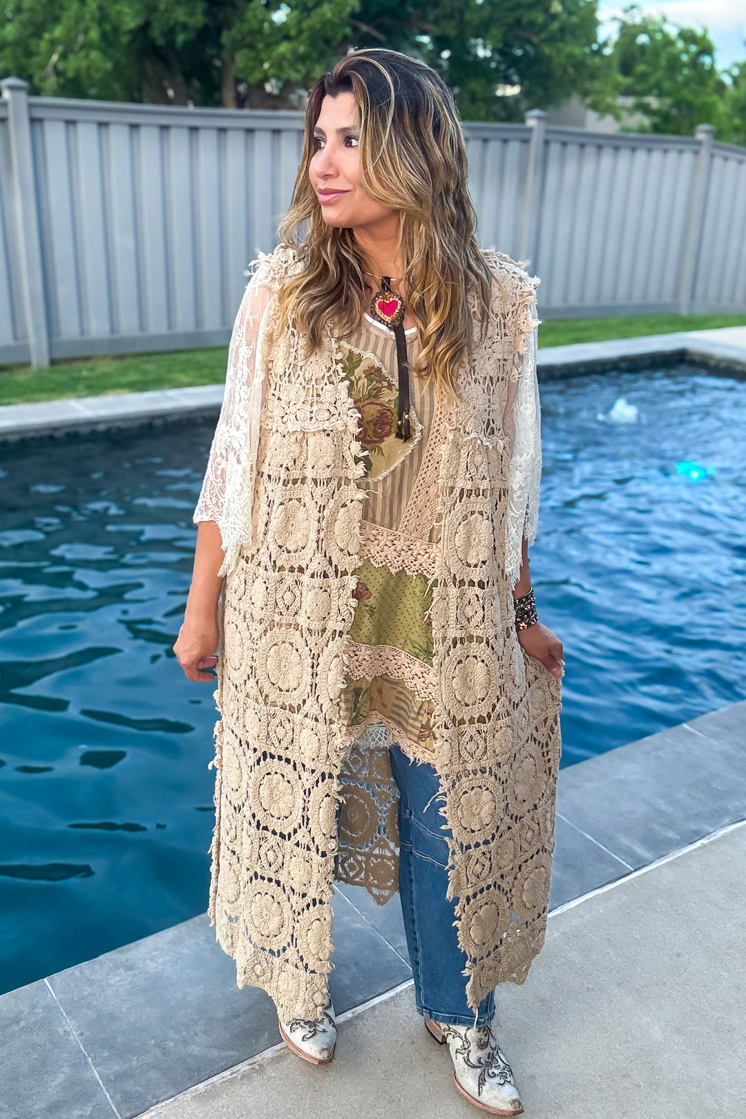 PRE ORDER:Soulful Feeling Vest Duster - 100% COTTON - MADE IN USA