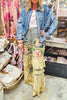 Starlight Patchwork Denim Shirt - 100% Cotton